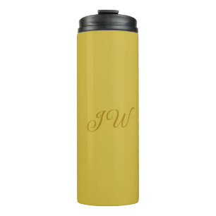 Monogram Gold Color Schlicht Modern Minimalistisch Thermosbecher
