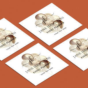 Monogram Gold Event Plane Quadratische Visitenkarte