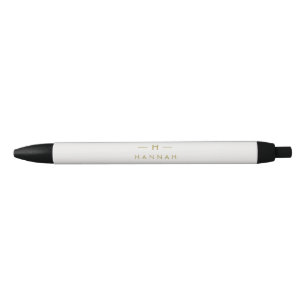 Monogram Gold Gray   Minimalistisch Elegant modern Kugelschreiber
