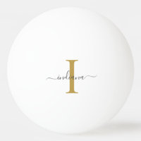 Monogram Gold Gray Script Name Moderne Familie