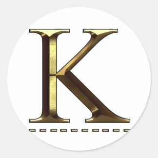 Monogram Gold Letter K Your Sticker