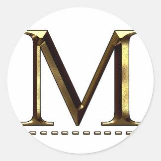 Monogram Gold Letter M Dein Aufkleber
