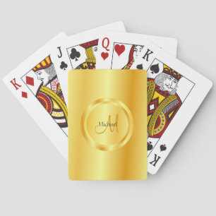 Monogram Gold Look Elegante Template Moderne Spielkarten