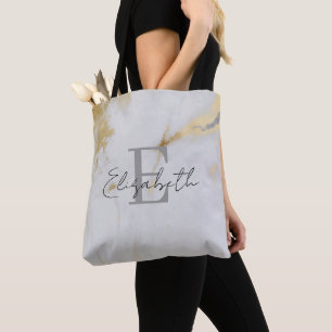 Monogram Gold Marble Gray