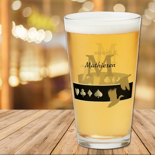 Monogram Gold Silhouette Flying Encks Glas (Von Creator hochgeladen)