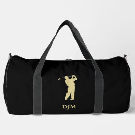 Monogram Gold Silhouette Golfer Duffle Bag