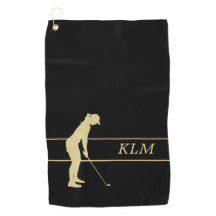 Monogram Gold Silhouette Golfer