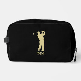 Monogram Gold Silhouette Golfer Waschbeutel