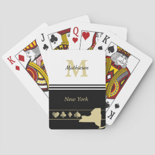 Monogram Gold Silhouette New York Spielkarten