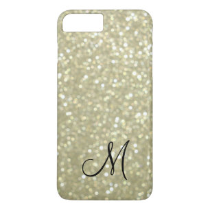 Monogram Gold Sparkle iPhone 7 Plus Fall Case-Mate iPhone Hülle