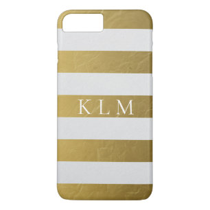 Monogram Gold Stripe Glam Case-Mate iPhone Hülle