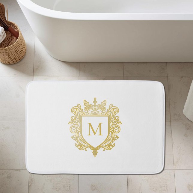 Monogram Gold Wappen Bath Mat Badematte (Von Creator hochgeladen)