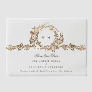 Monogram Gold Wappen Classic Save the Date
