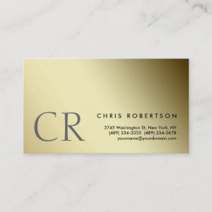 Monogram Gold Yellow Tones Business Card Visitenkarte