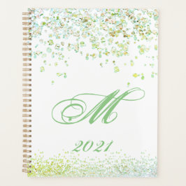 Monogram Golden & Green Glitzern 2021 Planer