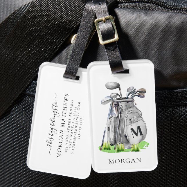 Monogram Golf Bag Gepäckanhänger (Monogram Golf Bag Luggage Tag )