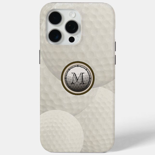Monogram Golf Ball Case-Mate iPhone Hülle (Rückseite)