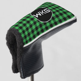 Monogram Golf Blade Putter Head Cover - Green Golf Headcover