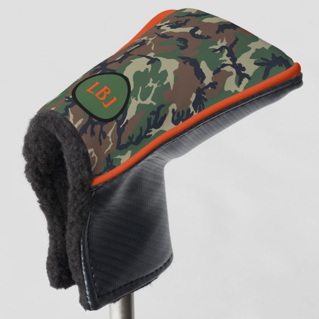 Monogram Golf Head Cover Camouflage Personalisiere Headcover (3/4 Vorderseite)
