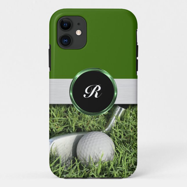 Monogram Golf Theme Men's Case-Mate iPhone Hülle (Rückseite)