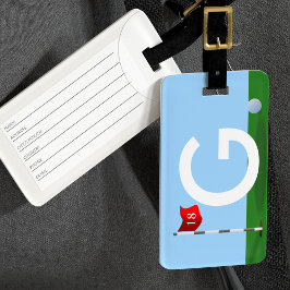 Monogram Golfer Luggage Tag des Golfkurses Gepäckanhänger