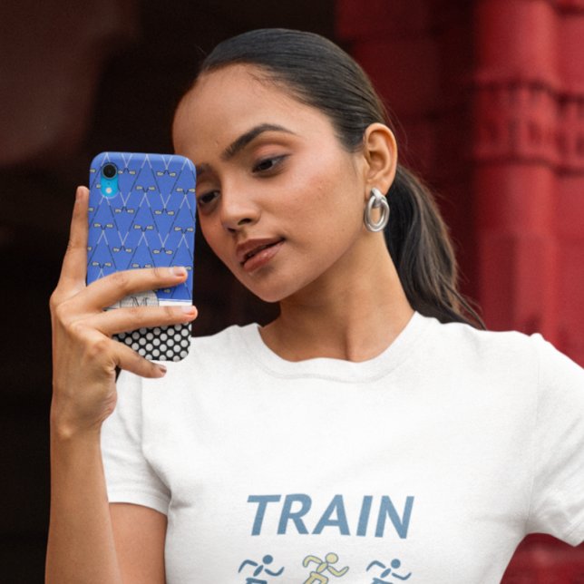 Monogram Golfmuster blau Case-Mate iPhone Hülle (Von Creator hochgeladen)