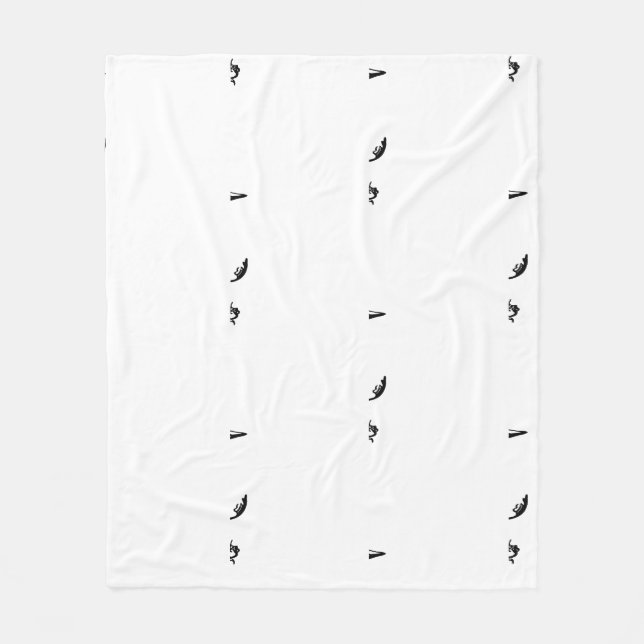Monogram Gothic Heart and Arrow Pattern Fleecedecke (Vorderseite)