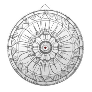 Monogram Grau-Rosa Modernes Medallion-Muster Dartscheibe