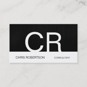Monogram Graue White Consultant-Visitenkarte Visitenkarte