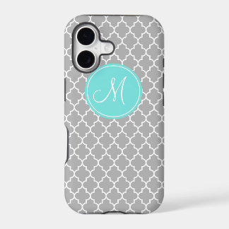 Monogram Graues Quatrefolienmuster iPhone 5/5s Fal