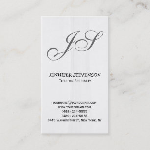 Monogram Gray Muster Consultant Business Card Visitenkarte