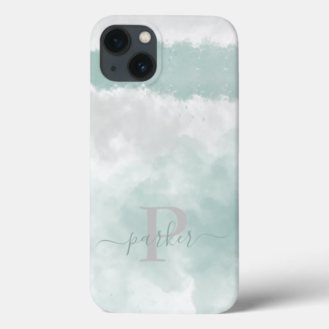 Monogram Green Elegancolor Case-Mate iPhone Hülle (Rückseite)
