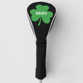 Monogram Green Irish Shamrock Golf Headcover