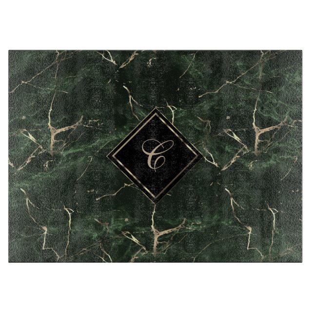 Monogram Green Marbour Cutting Board Schneidebrett (Vorderseite)