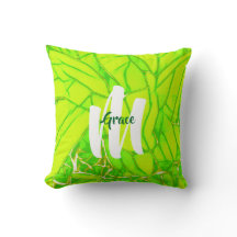Monogram Green und Imitats Gold Blume