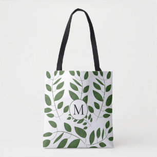 Monogram Greenery Leaf Muster
