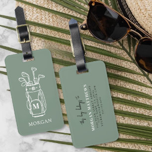 Monogram Grün Golf Gepäckanhänger