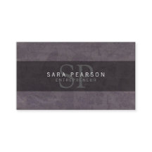 Monogram Grunge Business Card für Unternehmer