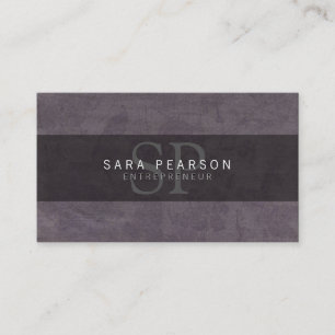 Monogram Grunge Business Card für Unternehmer Visitenkarte