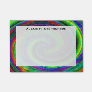 Monogram Grunge Moderne Spiralschleife Gefärbte Kr Post-it Klebezettel