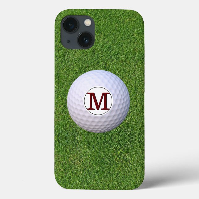 Monogram-Grüntöne Turf Golfer Case-Mate iPhone Hülle (Rückseite)