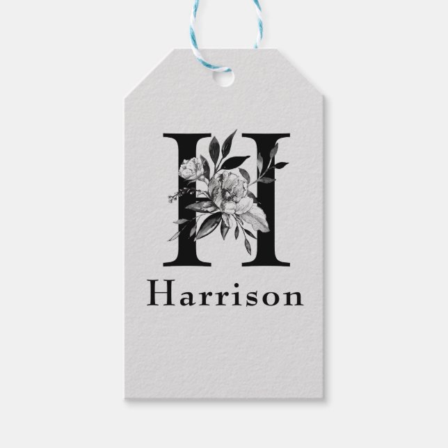 Monogram H Custom Geschenkanhänger (Vorderseite)
