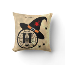 Monogram H Halloween Sky Hexenspinnen Name