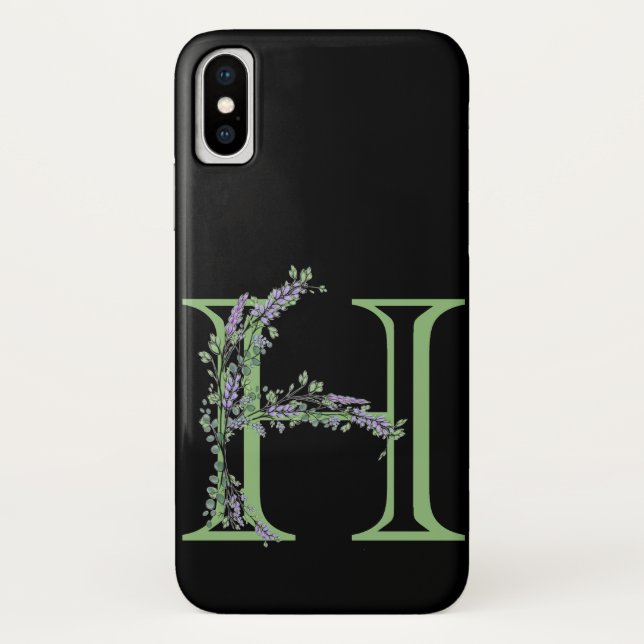 Monogram H Lavendel Eucalyptus Case-Mate iPhone Hülle (Rückseite)