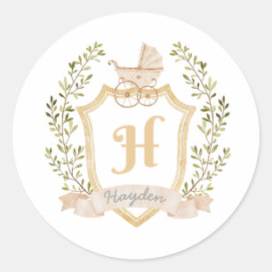 Monogram H Neutral Runder Aufkleber