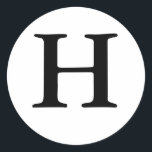 Monogram H Wedding Siegel Sticker<br><div class="desc">Monogram-Geschenke haben eine große Auswahl an individuell anpassbaren USPS-Briefmarke,  Umschlag Aufkleber-Aufkleber,  Grußkarten,  Hemden,  Hüte,  Buttons,  Magnete und vieles mehr. Diese Monogramme eignen sich hervorragend für die Versendung von Einladungen zu Hochzeiten,  Party Einladungen zum Jahrestag,  Graduierungsankündigungen und Geburtstagspartys,  um nur einige zu nennen.</div>