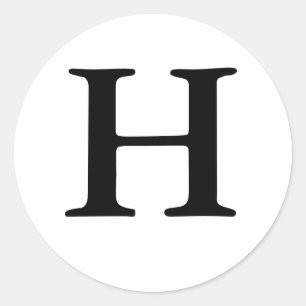 Monogram H Wedding Siegel Sticker