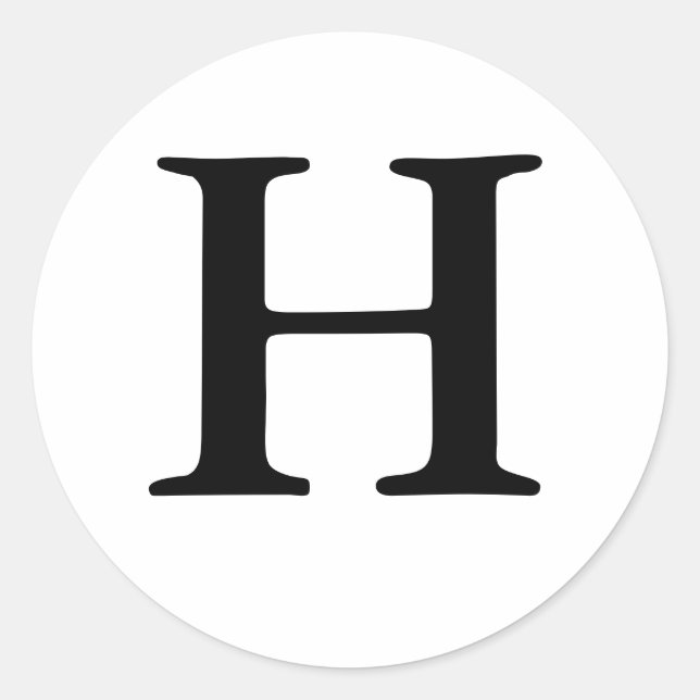 Monogram H Wedding Siegel Sticker (Vorderseite)