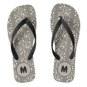Monogram Happy Oaster Holiday Bunny Spring Muster Flip Flops