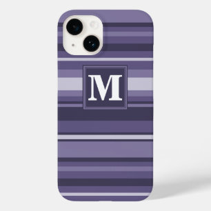 Monogram Heather lila Stripes Case-Mate iPhone c 14 Hülle